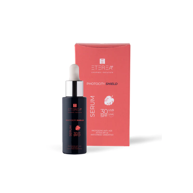 Eterea Cosmesi  Siero viso antiage protezione solare SPF 30 - Photocity Shield Serum  Protezione Solare bio