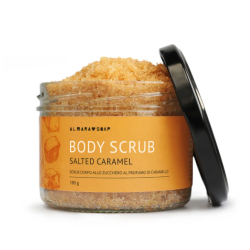 Le Visage et le corps - Gommage au Caramel de vinaigre balsamique Almara Soap gommage   Disponible sur Yumibio.com
