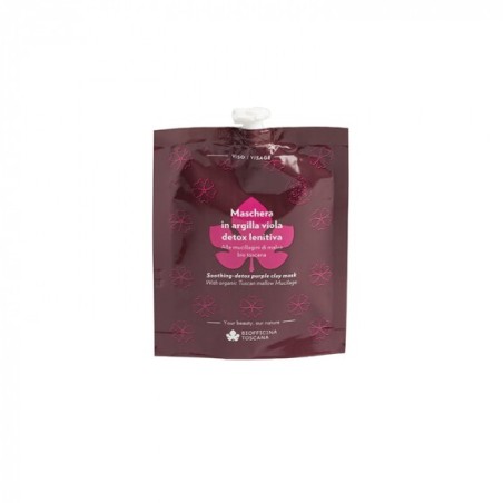 Mask, Face Detox Soothing ecobio Clay Purple Biofficina Toscana Cosmetici Antipollution  Available on Yumibio.com