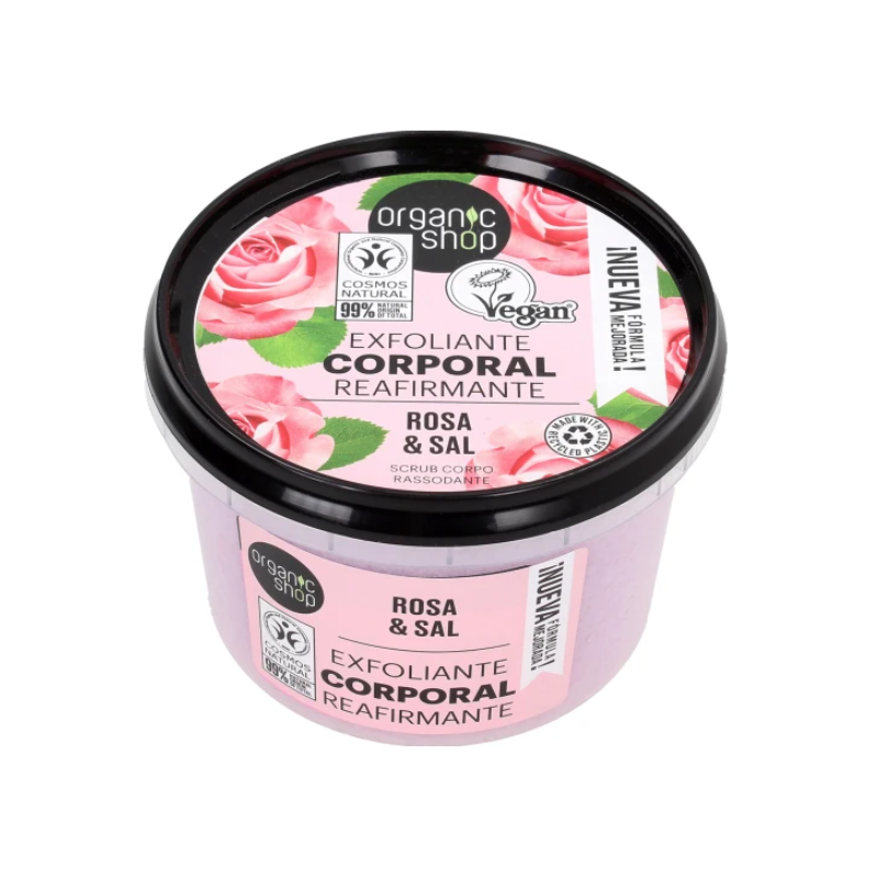 Gommage Corporel à la Rose de Damas Naturelle Organic Shop gommage   Disponible sur Yumibio.com