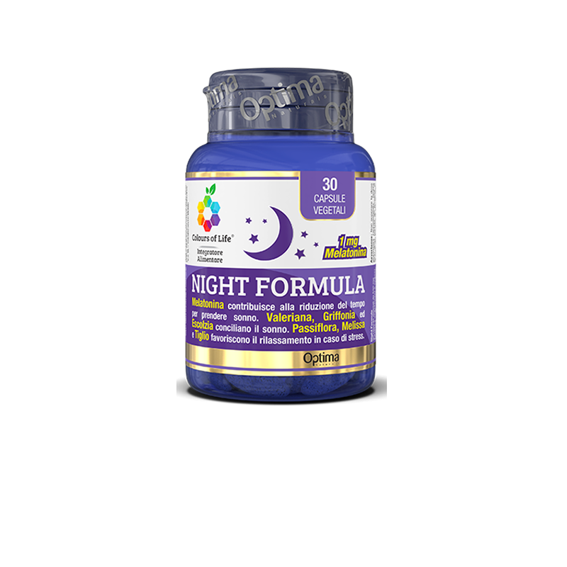 Optima Naturals  Night Formula - Integratore per sonno e relax  Integratori Alimentari