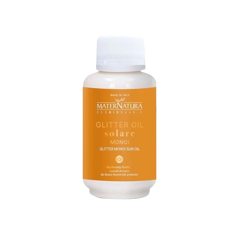 Solar Glitter Oil for Monoi Hair Maternatura Sunscreen for hair  Available on Yumibio.com