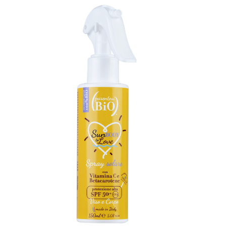 Fps Solaire 50 + avec vitamine C Parentesi Bio Haute protection solaire   Disponible sur Yumibio.com