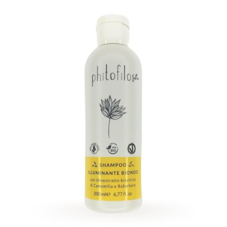 Shampooing à la Camomille et à la Rhubarbe Phitofilos Cheveux Réfléchissants   Disponible sur Yumibio.com