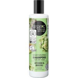 Organic Shop  Shampoo Idratante Intensivo con Broccoli e Carciofo  Shampoo Capelli Secchi e Trattati