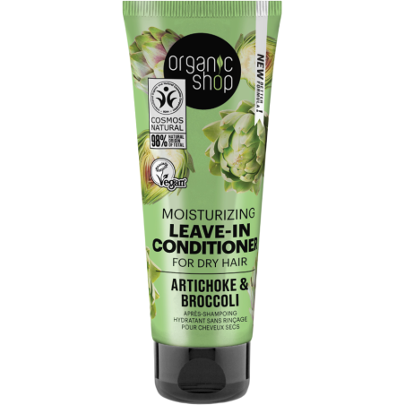 Leave In Conditioner Intensive Moisturizer with Broccoli Organic Shop Conditioner for dry and treated hair  Available on Yumi...