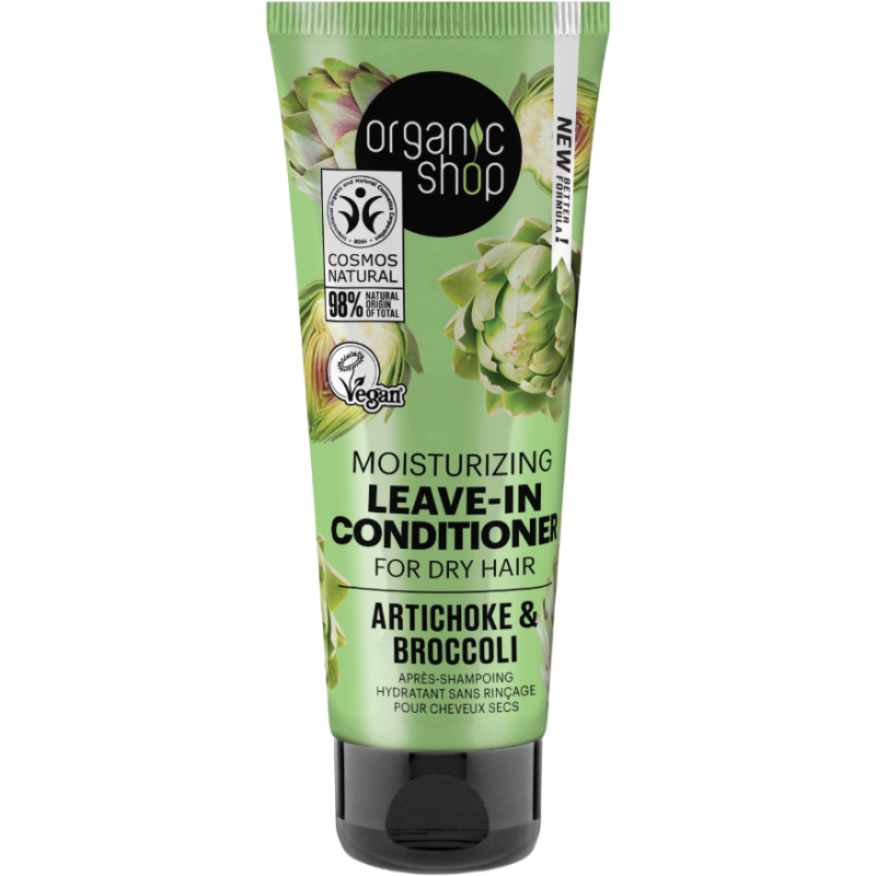 Leave In Conditioner Intensive Moisturizer with Broccoli Organic Shop Conditioner for dry and treated hair  Available on Yumi...
