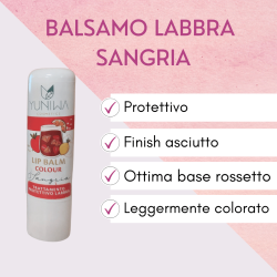 Yuniwa Cosmetics  Balsamo Labbra Protettivo Colorato - Sangria  Lipbalm Yuniwa Cosmetics