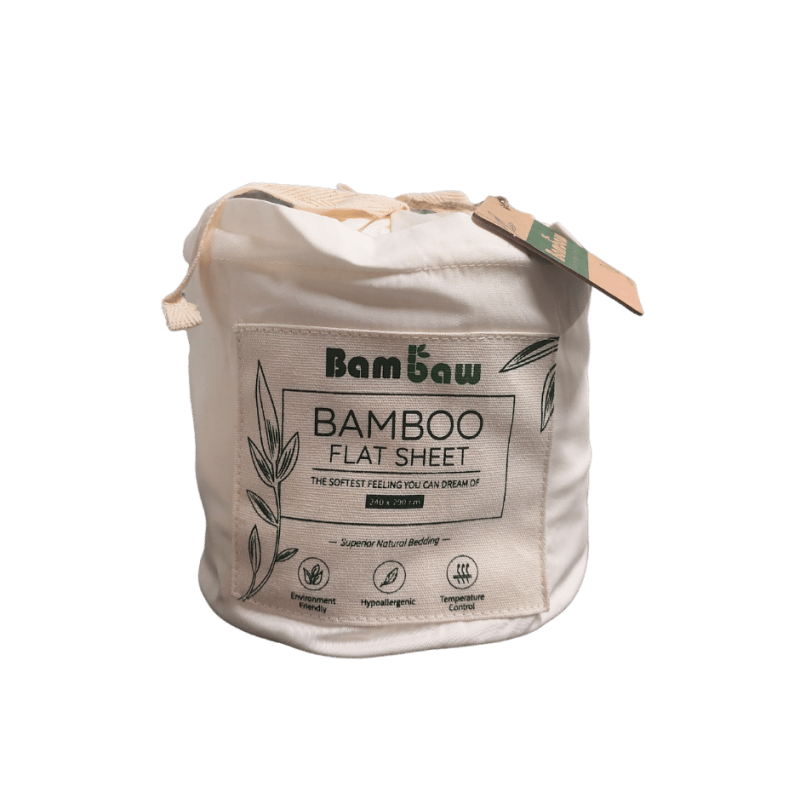 Drap Supérieur en Soie de Bambou-Ivoire Bambaw Accessoires   Disponible sur Yumibio.com