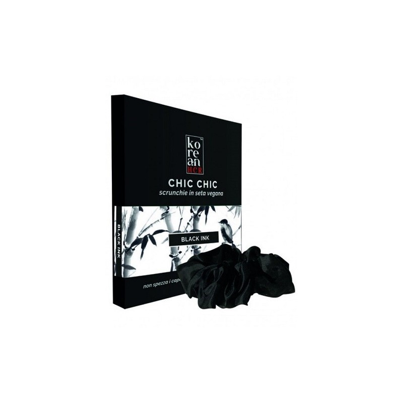 Gentleaf  Scrunchie in Seta Vegana - Black Ink Dragon  Spazzole e Phon
