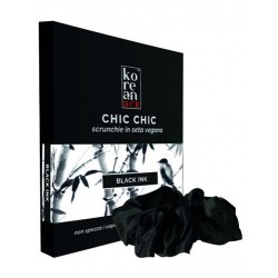 Gentleaf  Scrunchie in Seta Vegana - Black Ink Dragon  Spazzole e Phon
