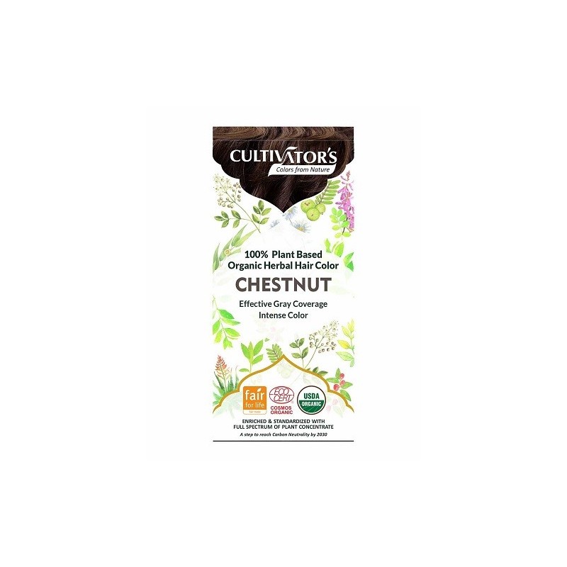 Hènné Chataîgne Cultivator's Couleurs végétales et Henne   Disponible sur Yumibio.com