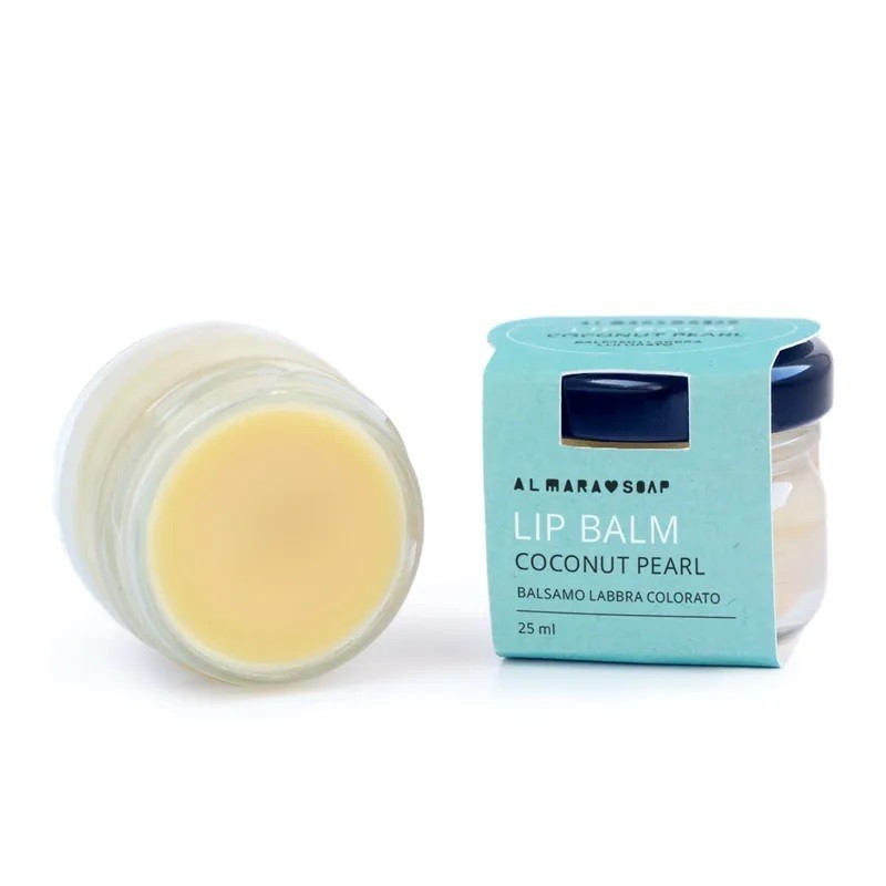 Colorful and Nourishing Coconut Lip Balm Almara Soap Lip Care  Available on Yumibio.com