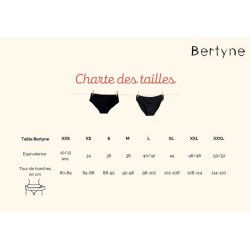 Culotte Menstruelle Noire-Taille Bert