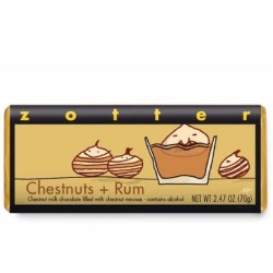 Zotter  Cioccolato al Latte con Castagne e Rum  Cioccolato