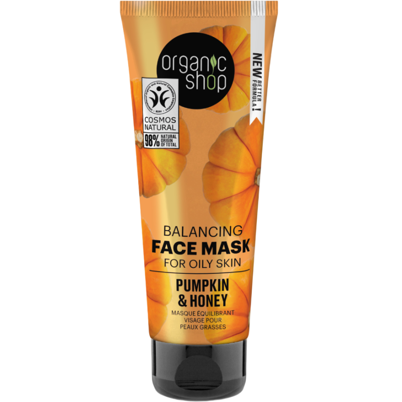 Rebalancing Face Mask with Pumpkin and Honey Organic Shop Mask  Available on Yumibio.com