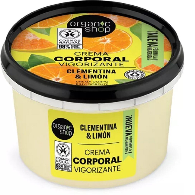 Invigorating Body Cream "Clementine and Lemon" Organic Shop Organic Body Creams  Available on Yumibio.com
