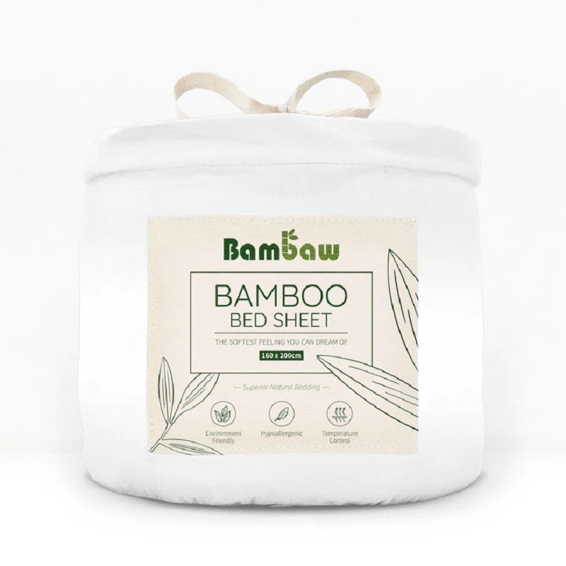 Bamboo Mattress Cover - White Bambaw Accessories  Available on Yumibio.com