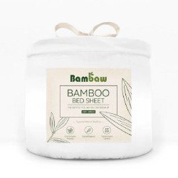 Bamboo Mattress Cover - White Bambaw Accessories  Available on Yumibio.com