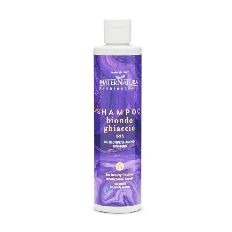 Maternatura  Shampoo Tonalizzante Capelli Biondo Ghiaccio all'Iris  Riflessanti Capelli