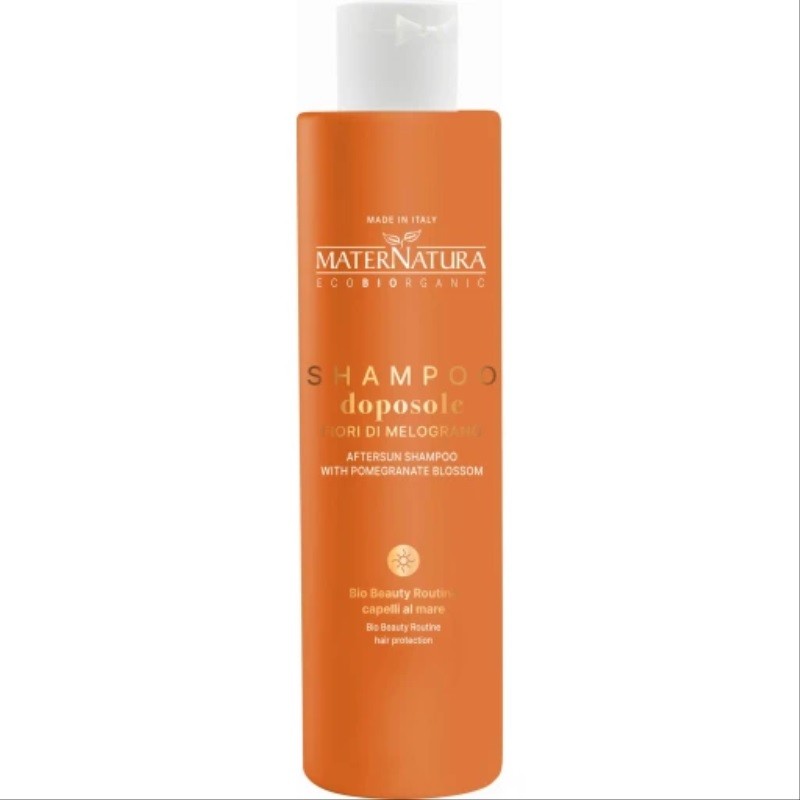 Maternatura  Shampoo Riparatore Capelli al Sole ai Fiori di Melograno  Shampoo Capelli Secchi e Trattati