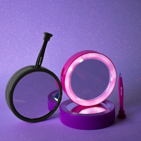 Beter - Spazzole e accessori  Specchietto Doppio con Luce Led e Clip Punta Obliqua  Pennelli e Accessori