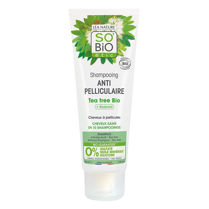 SO’BiO étic  Shampoo Antiforfora con Tea Tree e Bisabololo  Shampoo antiforfora