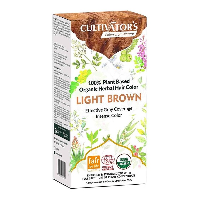 Cultivator's  Tinta Vegetale Biologica - Castano Chiaro  Henné e Tinte Vegetali