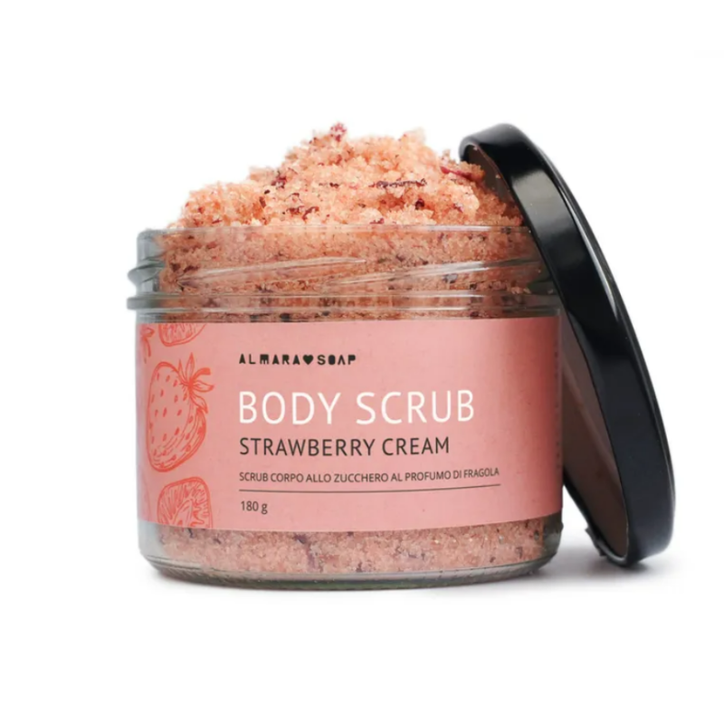 Almara Soap  Scrub Viso e Corpo - Strawberry Cream  Scrub Corpo