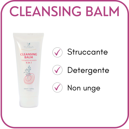 Yuniwa Cosmetics  Cleansing Balm - Detergente Struccante 4 in 1 - 30 ml  Detergente viso