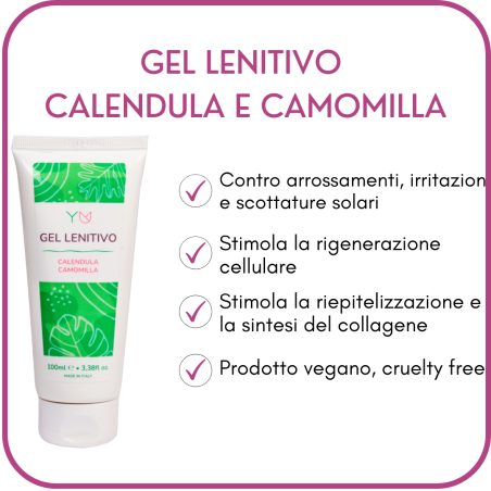 Yuniwa Cosmetics  Gel Lenitivo Calendula e Camomilla  Unguenti e Pomate