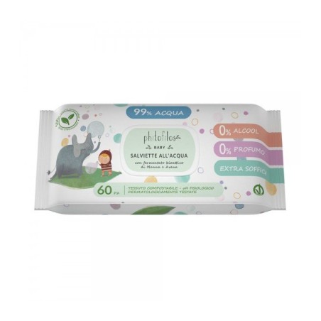 Phitofilos  Baby Salviette all'Acqua  Cambio Pannolino