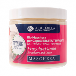 Alkemilla  Maschera Capelli Ristrutturante Panna e Fragola  Maschere