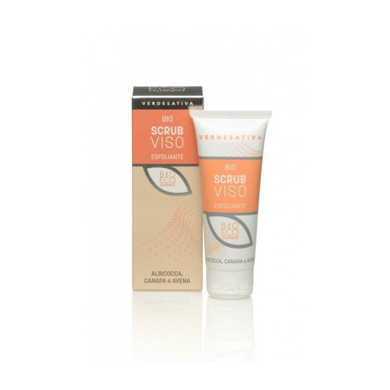 Verdesativa  Scrub viso Esfoliante con Albicocca, Canapa ed Avena  Scrub Viso