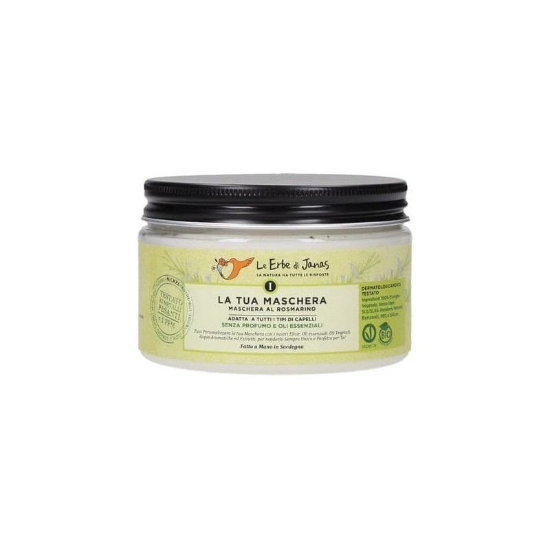 Le Erbe di Janas  Maschera Capelli al Rosmarino e Fico d'India idratante e nutriente  Maschere