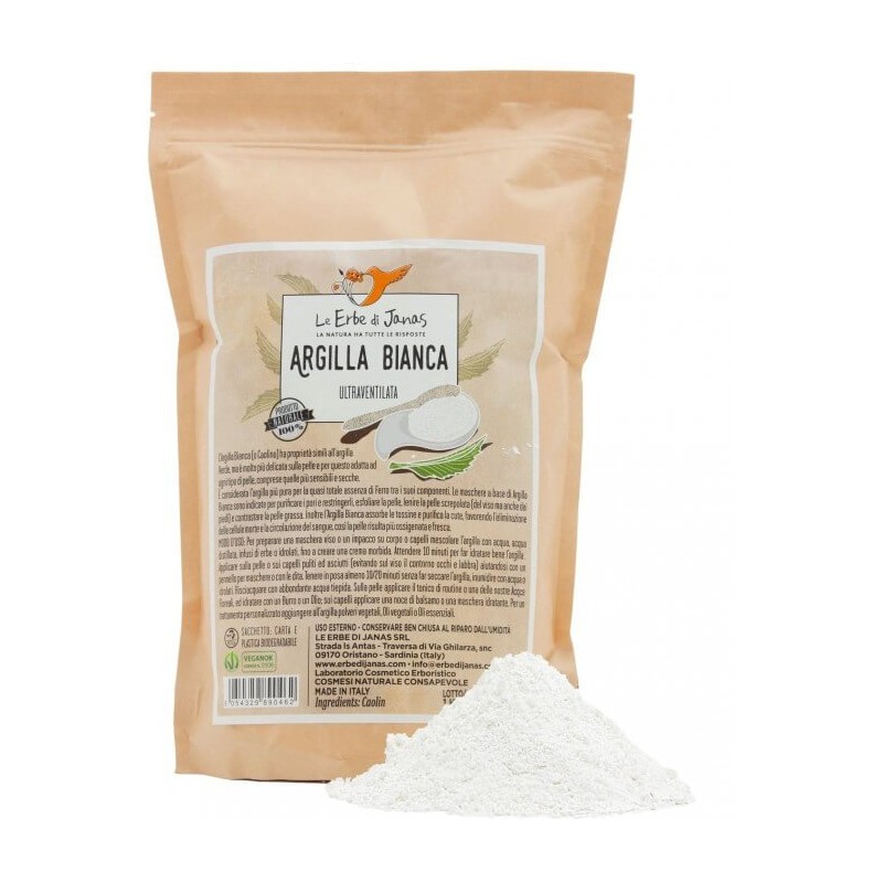 Le Erbe di Janas  Argilla Bianca 250 gr  Argille