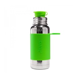 Bouteille, de la Thermique de l'acier inoxydable 425 ml avec Bouchon Sport - Vert