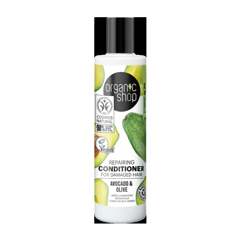 Organic Shop  Balsamo Riparatore con Avocado ed Oliva  Balsamo Capelli Crespi