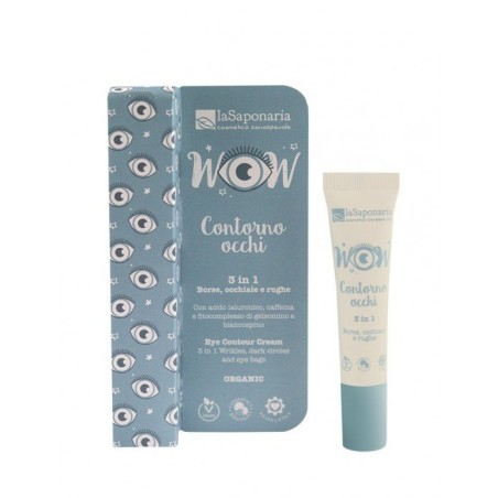 La Saponaria  Crema Contorno Occhi 3 in 1 per Borse, Occhiaie e Rughe  Contorno occhi