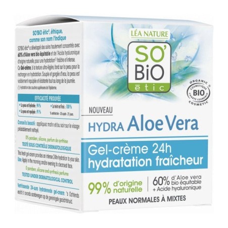 SO’BiO étic  Crema-Gel Idratante 24 ore  Crema viso