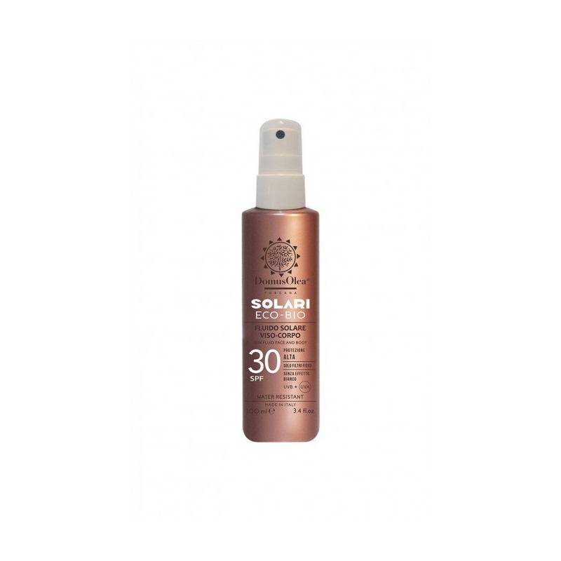 Domus Olea Toscana  Fluido Solare Viso Corpo SPF 30 con Protezione Media  Protezione Solare bio