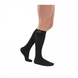 Genou à compression graduée noir unisexe avec taille en bambou 1s