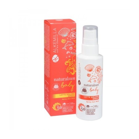 Alkemilla  Latte Solare Spray Baby - Emulsione Lenitiva e Protettiva  Protezione Solare bio