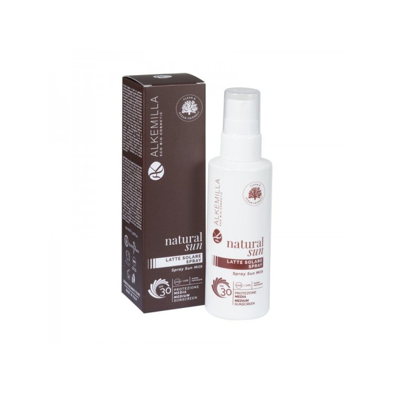 Alkemilla  Latte Solare Spray Protettivo con Media Protezione  Protezione Solare bio
