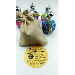 Lip Balm bright gold-flowers of Cancun