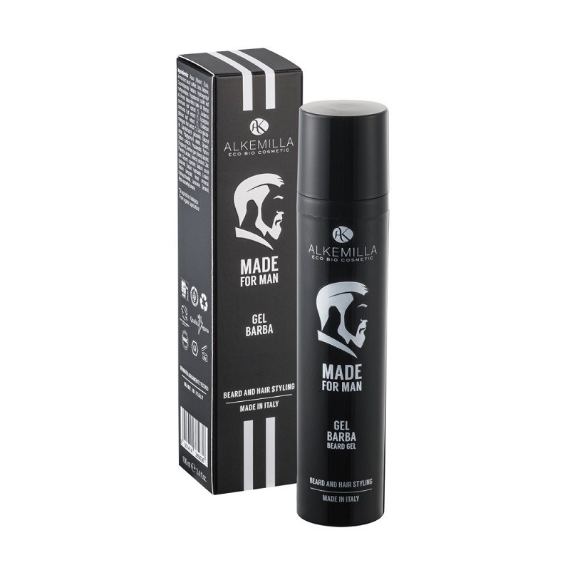 Alkemilla  MADE FOR MAN - Gel da Barba Cicatrizzante e Decongestionante  Rasatura e Styling Barba