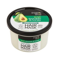 Organic Shop  Maschera per Capelli Ristrutturante con Avocado e Miele  Maschere