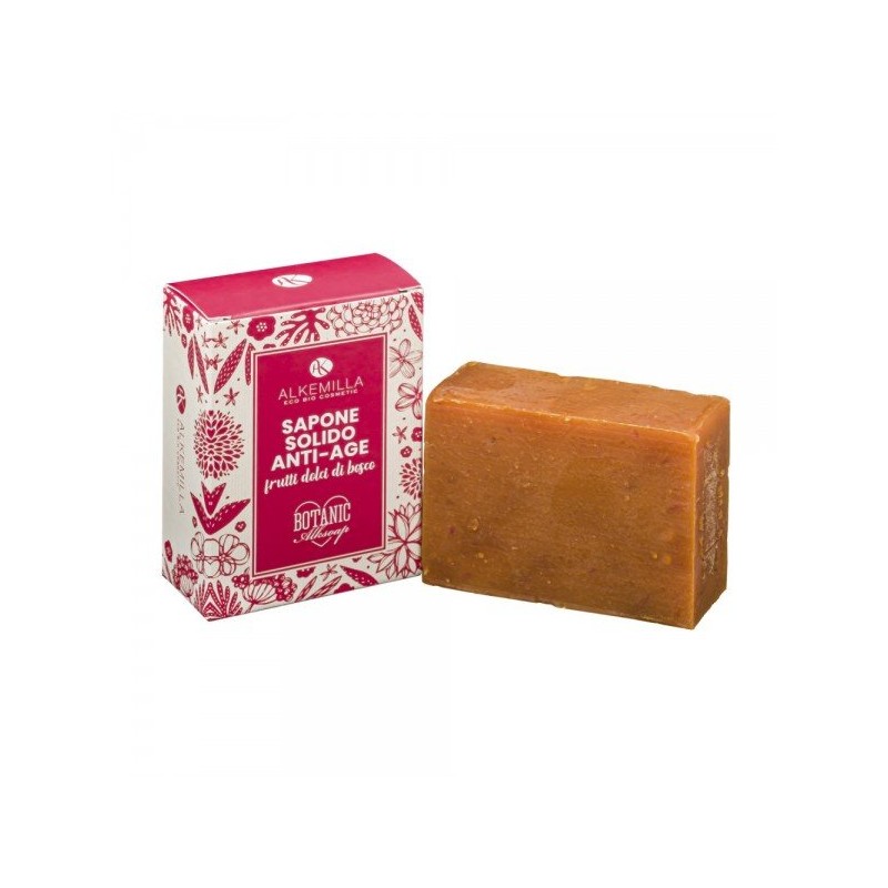 Alkemilla  Saponetta Anti-age ai Frutti di Bosco per Pelle Matura  Detergente viso