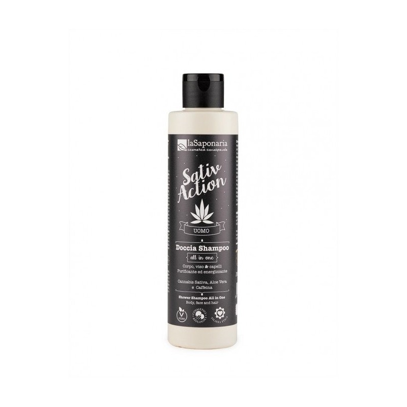 La Saponaria  Sativaction - Doccia Shampoo Tonificante ed Idratante  Corpo