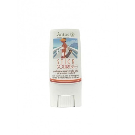 Antos Cosmetici  Stick solare SPF 50 per Viso, Labbra e Tattoo  Protezione Solare Viso